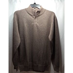 NWT Billy London Brown Pullover Sweater 4 Button Closer Size 2X